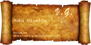 Vohl Gizella névjegykártya
